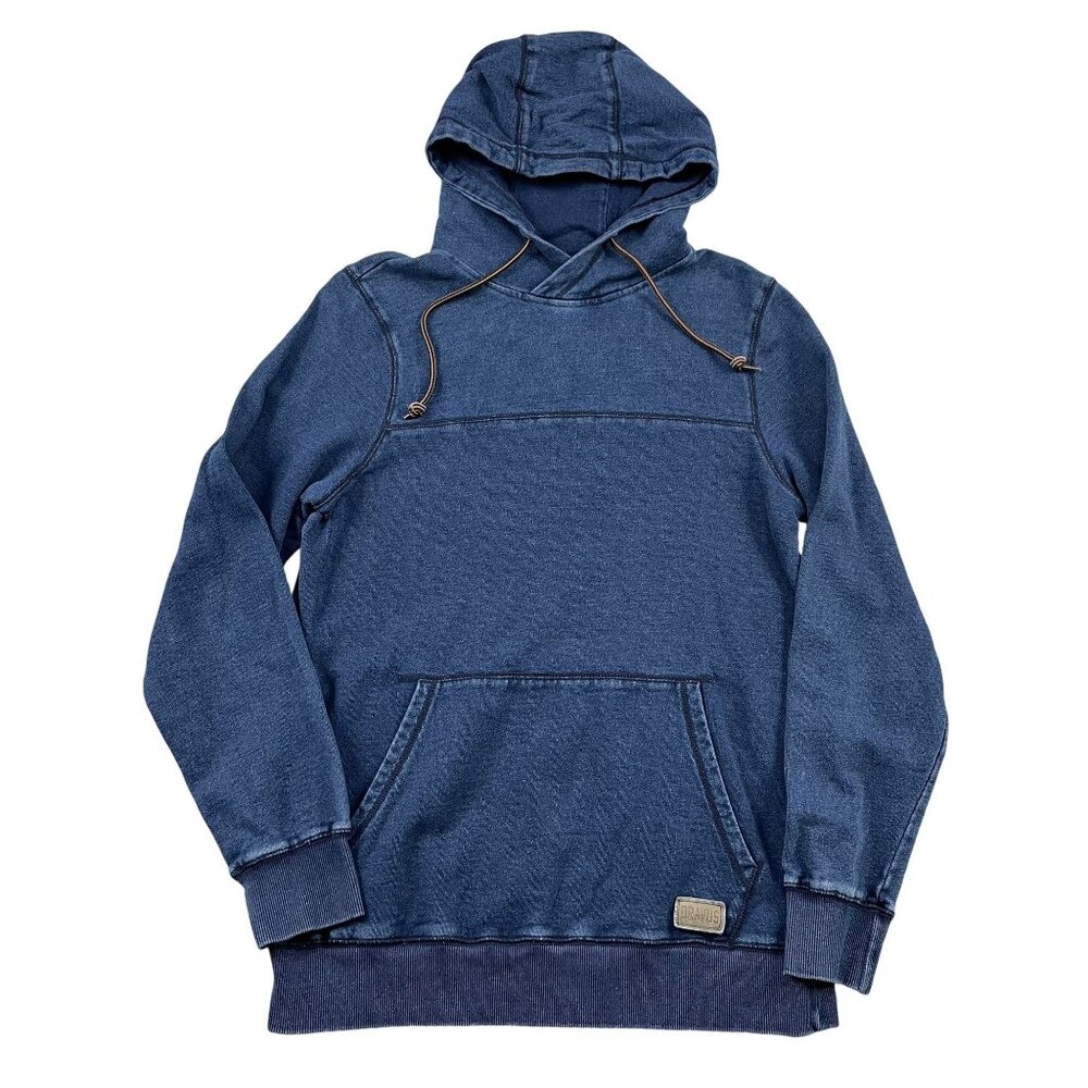 Dravus Hoodie Mens Small Blue Pullover w/ Drawstring Outdoor Winter